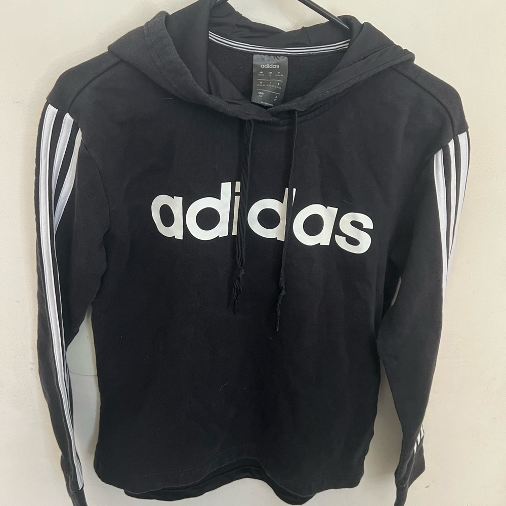Adidas Black and White Kids Hoodie